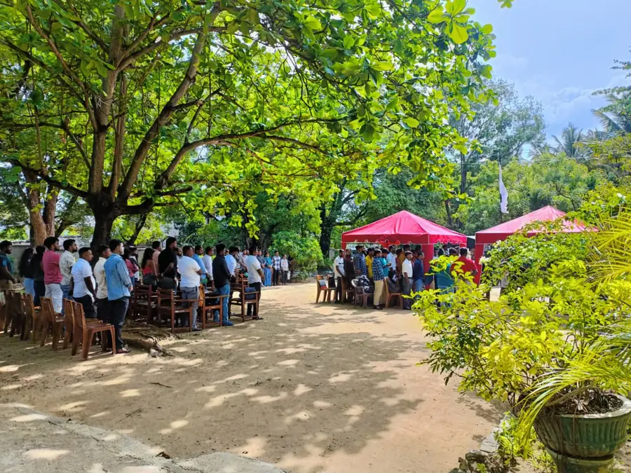 Candidates waiting at the Dambulla job fair