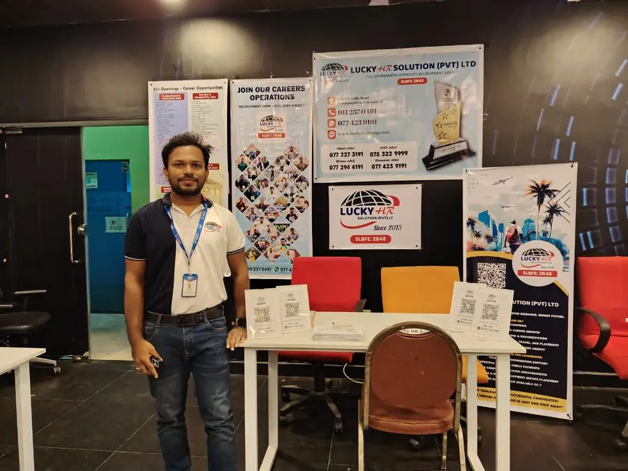 Lucky HR stand at the Narahenpita job fair
