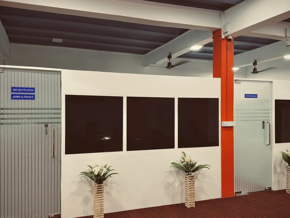 Meeting rooms on the office floor