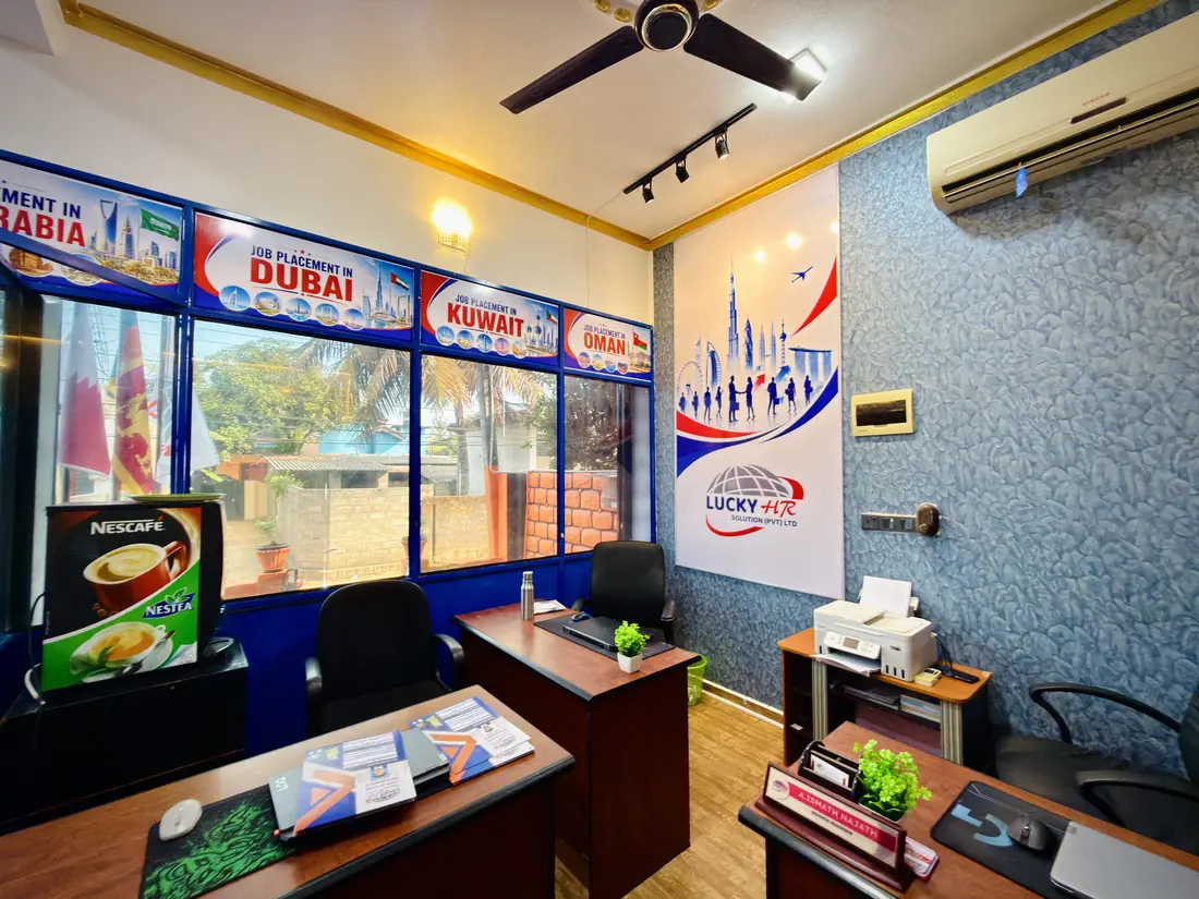Customer service desks at the branch