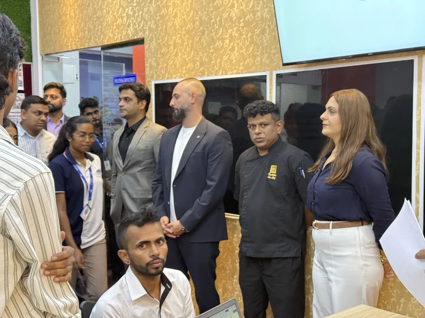 The employer's delegation interviewing candidates in Colombo